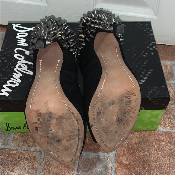 Sam Wdelman S-Lorissa Black Suede Heels - Picture 5 of 8